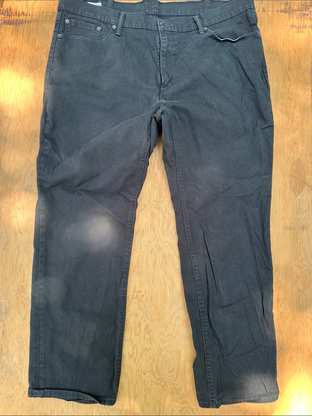 Men's Black Straight-Fit Chinos